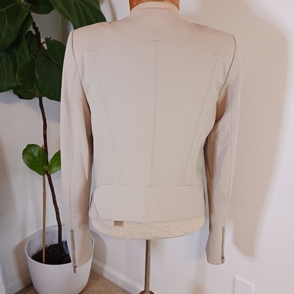 Size 6 /Small Calvin Klein Moto Style Jacket Casual Business Old Money Spring - Picture 3 of 11